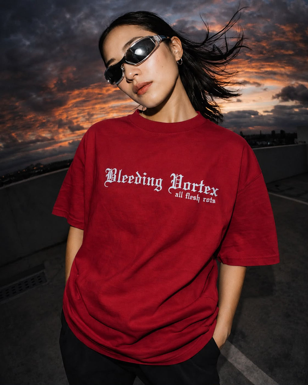 Bleeding Vortex Oversized Tee